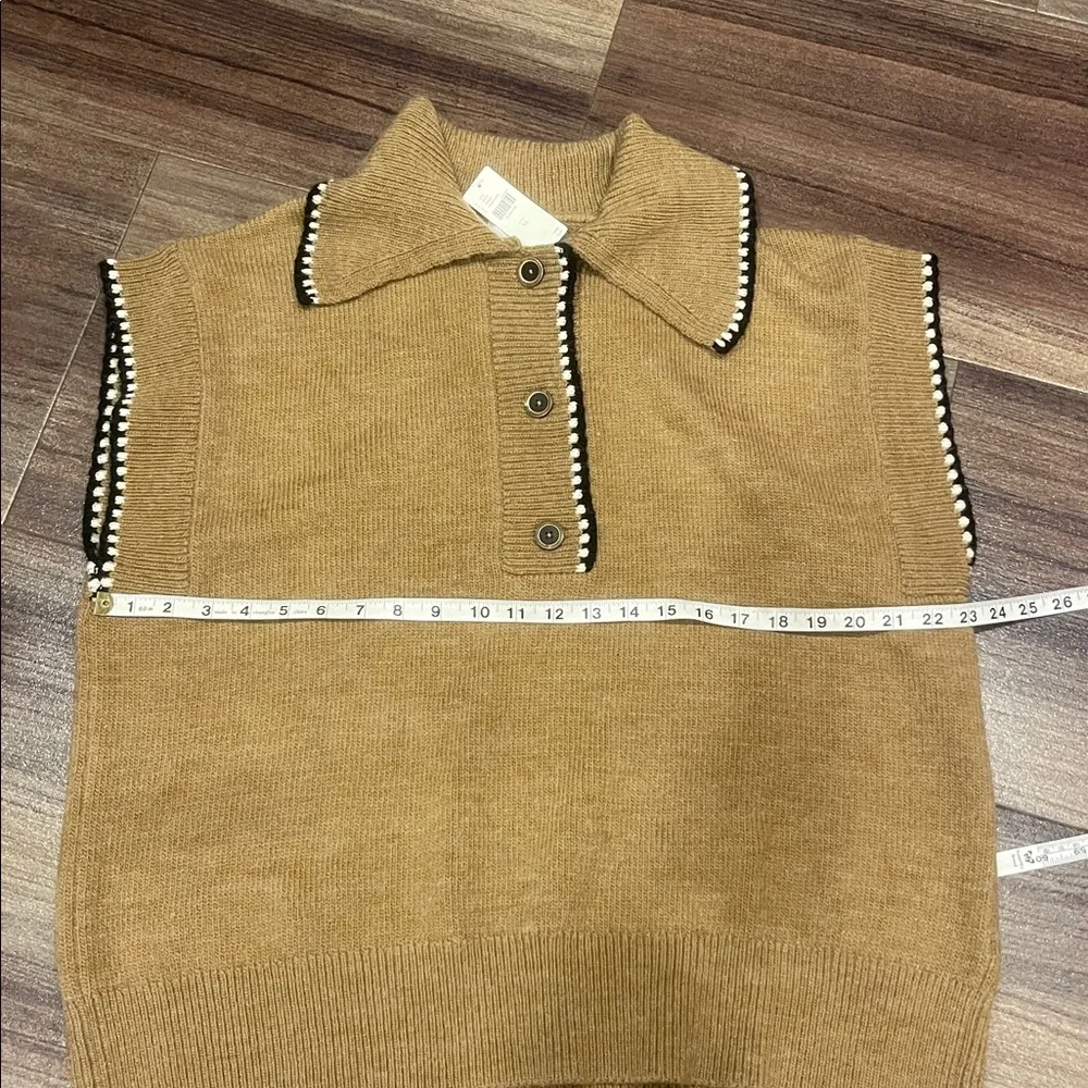 NWT Maeve Sleeveless Collared Sweater Vest - Picture 4 of 7